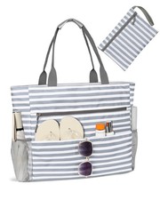Beach Bag-Waterproof Sandproof Beach Totes with zipper Large Capacity Foldabl...