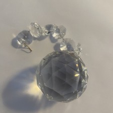 alte Kristall Glas Abschlusskugel 62mm Mit Kristall Glas Koppe/Oktagon 20mm