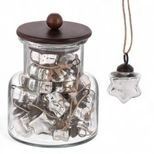 Gold Frosted Mercury Glass Star Shaped Ornament