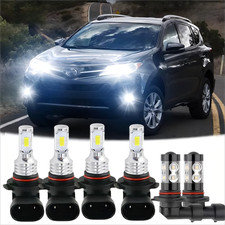 For Toyota RAV4 2006-2009 2010 2011 2012 LED Headlight Hi/Low Fog Light Bulbs 6X