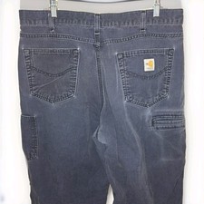Carhartt FR Pants 36x36 Blue Flame Resistant FRB159-DNY Work Carpenter Dungaree