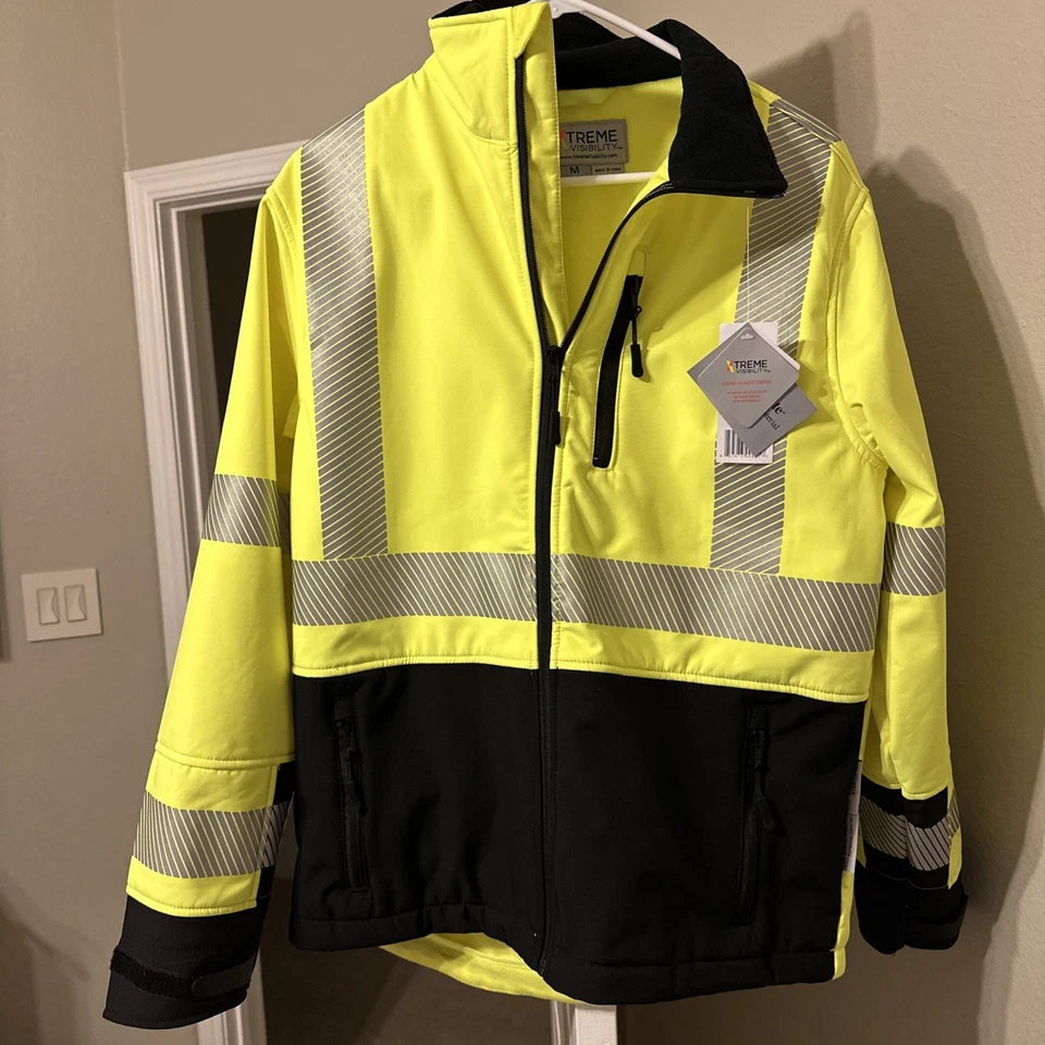 Chaqueta de lima de alta visibilidad Xtreme Visibility Class 3 con forro polar - mediana nueva Foto 2 de 4