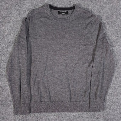 Banana Republic Italian Merino Yarn Baruffa Sweater Men's L Charcoal Gray