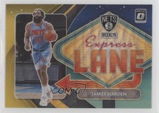 2020-21 Panini Donruss Optic Express Lane Gold Wave Prizm James Harden #25 1n4f