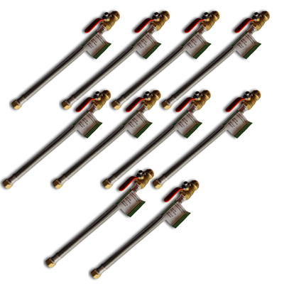 #ad #ad 10 Pack XFITTING 3 4quot; Push Fit Valve Flexible Water Heater Hose 3 4 FIP 18 Inch $129.99