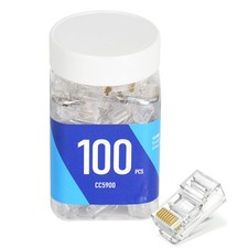 ENS Cat5 RJ45 Connector, Modular Plugs End for CAT5e Cable, 100 PCs