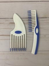 Vintage Goody Hair Pick Comb Lot Of 2 Blue White A1