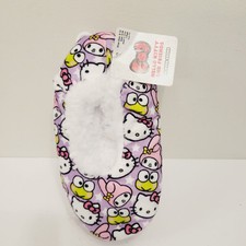 Kids Girl Hello Kitty Friends Slip on Fuzzy Slipper Socks Sz 8/13 Small/Med