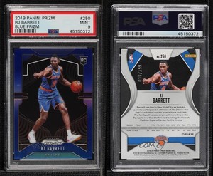 2019-20 Panini Prizm Blue /199 RJ Barrett #250 PSA 9 MINT Rookie RC