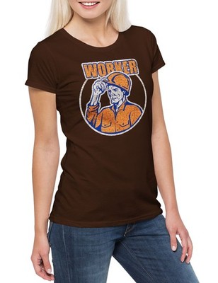 Worker I Damen T-Shirt Handwerk Handwerker Heimwerker Hausmeister Repairman DIY