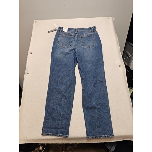 Talbots High Waist Relaxed Jean Size 12 Medium Wash Straight Leg Denim NWT