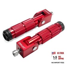 Universal Motorcycle Bicycle Folding Passenger Foot Pegs M8 A-ZDJT-012-Red