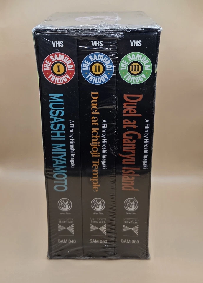 The Samurai Trilogy VHS 1993 Set Mushashi Hiroshi Inagaki Duel At Ichijoji - NEW - Image 3 of 4