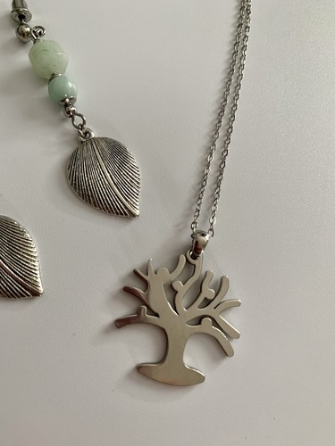 Tibetan Silver/stainless Steel Agate/Jade Bracelet, Earrings Ring Chain/pendant - Picture 5 of 14