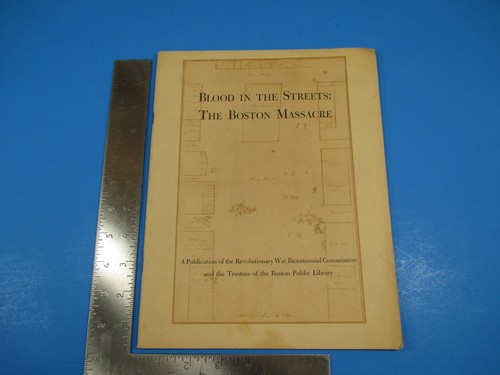 Blood In The Streets: The Boston Massacre 1970 libro de la biblioteca pública de Boston M3434