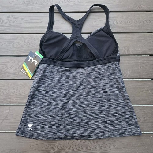 TYR Womens Black Grey Sonoma Tank And Hipkini 2 Piece Set Size M NEW - Picture 3 of 7