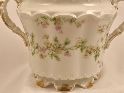 Victorian Haviland & Co. Limoges Sugar Bowl, Scalloped Foot, Over Sized - Picture 3 of 9