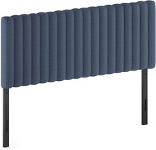 Roanne Upholstered Tufted Headboard, Queen, Denim