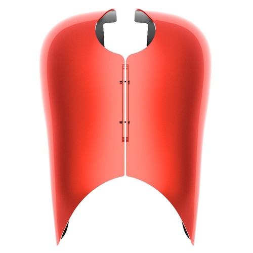 Candy Orange Stretched Tank Cover fit Harley 2009+ Street Road Touring - Foto 3 di 9