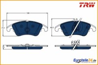 Bremsbelagsatz, Scheibenbremse Electric Blue Trw GDB1737BTE