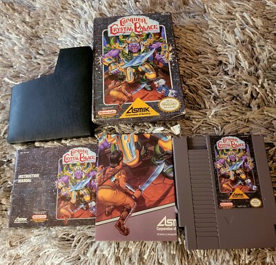 Conquest of the Crystal Palace (NES 1990) Complete VERY RARE W poster & Manual.