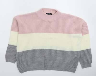 Select Damenpullover Mehrfarbig Rundhalsausschnitt Acrylmischung Größe 14