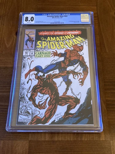 Amazing Spider-Man 361 CGC 8.0 White Pages (1st app of Carnage) #001