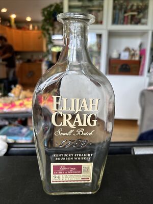 Elijah Craig Small Batch 1789 Kentucky Straight Bourbon Whiskey Empty  Bottle