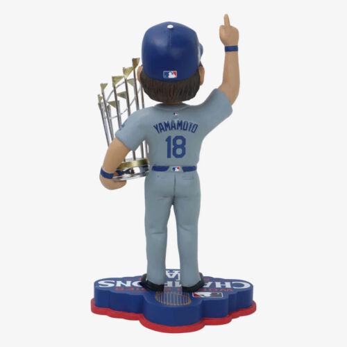 Los Angeles Dodgers #18 Yoshinobu Yamamoto World Series Champions 8" Bobblehead - Picture 2 of 2