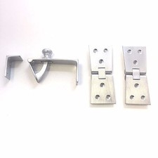 Solid Satin Chrome Counterflap Bartop Worktop Shop Counter Catch - Hinges