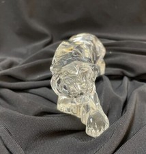 Baccarat Crystal Discontinued Laying Tiger 1.5" H x 4" L