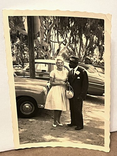 Late 1950s Rare Found Wedding PHOTO of Interracial Couple-California-No Identity - Picture 8 of 14