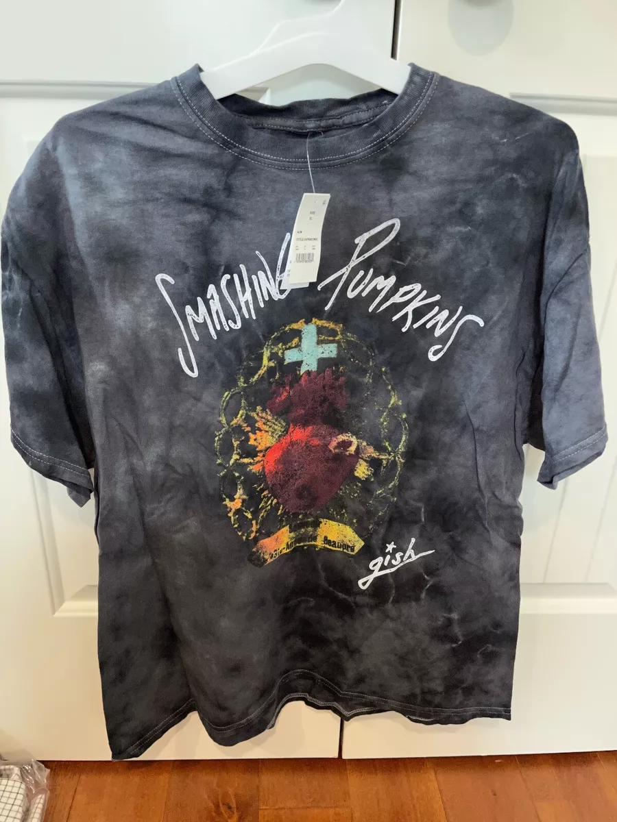 Adult XL The Smashing Pumpkins Gish Black / Grey Tie-Dye 90s Band T-Shirt