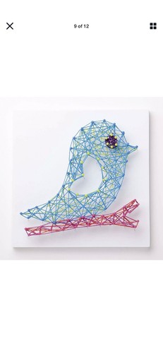 String Art III Kit Arts And Crafts Kids Age 10+ Project 3 Canvases Bird Fun Star - Picture 4 of 12