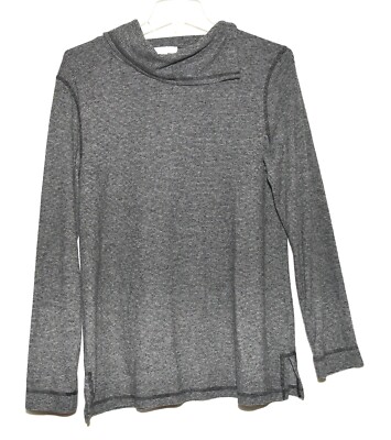 T for Talbots Black and Gray Striped Womens Pullover Sweater Size Medium