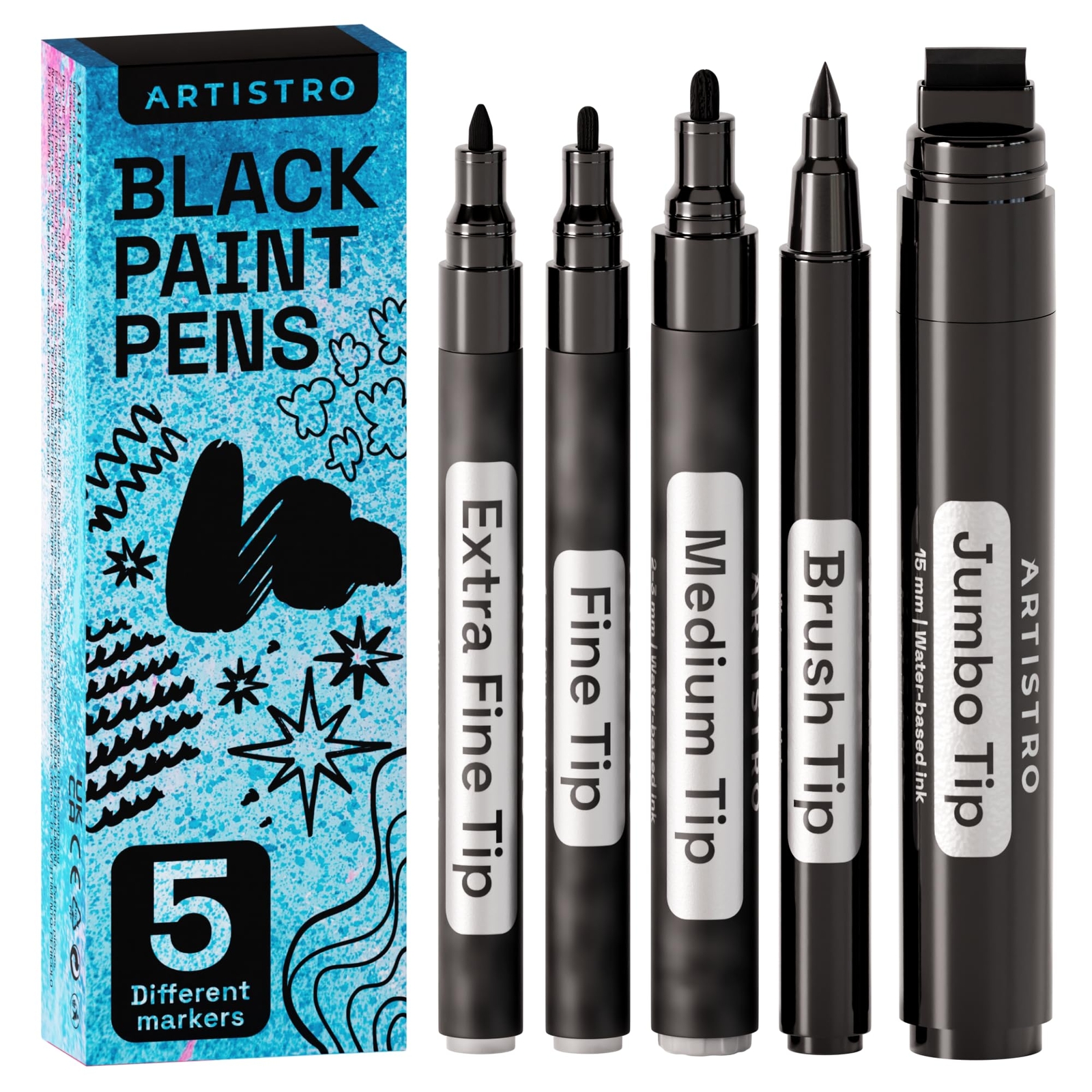 Tip Markers Artistro Paint Pens Officeworks Fabric Markers Black