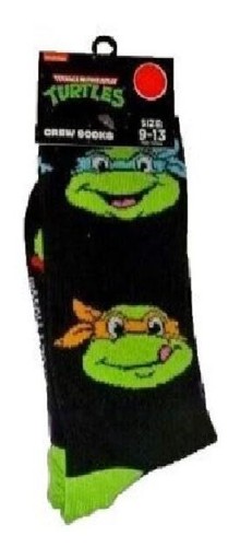 Teenage mutant ninja turtles men's 2 pair crew socks - ( Fits Size 6 to 12 ) - Picture 2 of 3