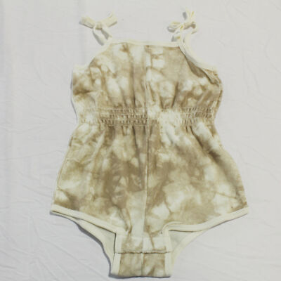 Little Co. by Lauren Conrad Baby Girl's Smocked Terry Romper DG4 Tan Size 18M
