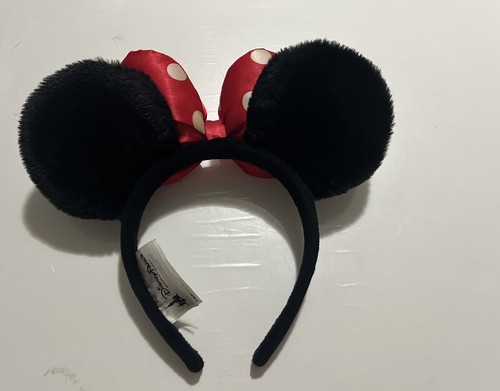 Disney Parks Minnie Mouse Ears Headband with Red and White Polka Dot Bow - Picture 2 of 5