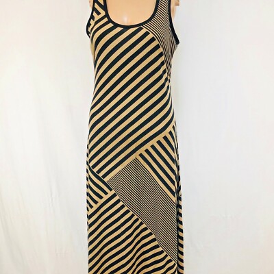 Faded Glory women's Dress Sz S (4-6) Black Diagonal lines sleeveless | eBay