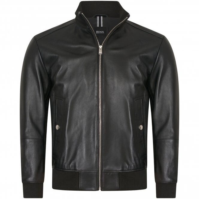 HUGO BOSS LEDER JACKE NAFAN S/M 46 BLOUSON PILOT LEDERJACKE WINTER