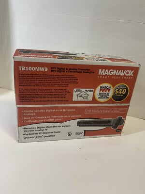 Magnavox DTV Digital to Analog Converter Box TB100MW9 NIB Remote     OO12