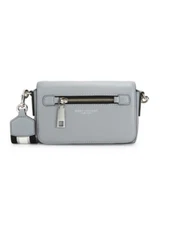 NWT MARC JACOBS MINI LEATHER CROSSBODY BAG ROCK  GREY GRAY