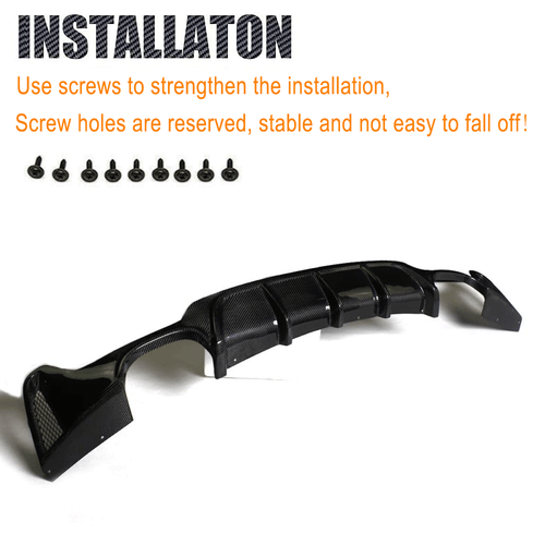 Carbon Heckdiffusor Diffusor hinten Stoßstangen für BMW 4er F32 F33 F36 M-Paket - Picture 11 of 12