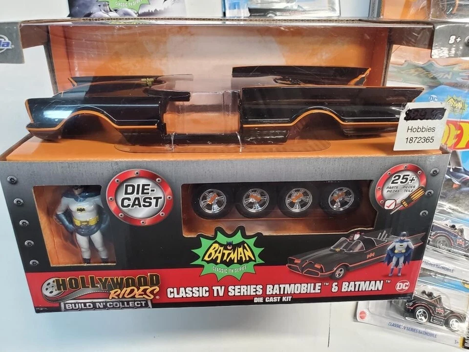Metal Diecast NIB Hollywood Rides CLASSIC TV  SERIES Batman Batmobile 5 HOTWHEEL - Image 4 of 4
