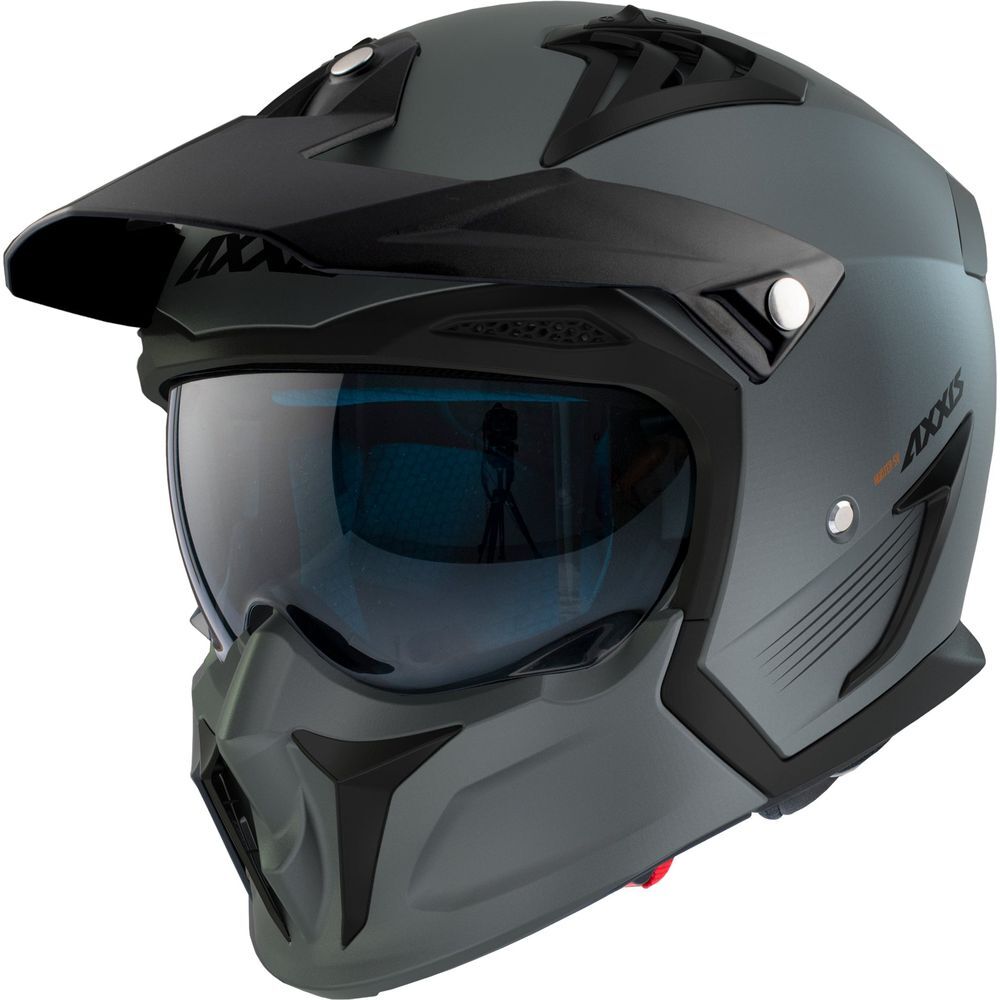 Axxis Hunter SV Solid A2 Motorcycle Motorbike Adventure Helmet