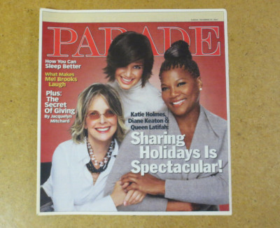 Parade Newspaper Magazine - Katie Holmes Diane Keaton Queen Latifah - MEL BROOKS