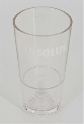 Absolut Vodka Highball Glas Acryl Klar Logo Mattweiß Design Club Bar (7308-1)