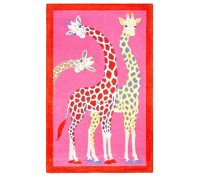 Hermès “Sisters” Giraffe Beach Towel Multicolor 100% Cotton NWT
