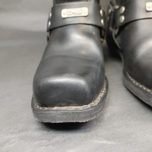 River Road Tucker Rocky Biker Motorcycle Boots Zip Harness Size 8 Womens Black - Picture 6 of 15